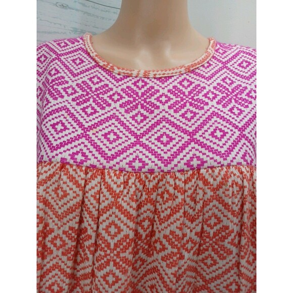 THML Multicolor Jacquard Dress with Tassel Sleeves Size S Tapestry - Picture 2 of 10